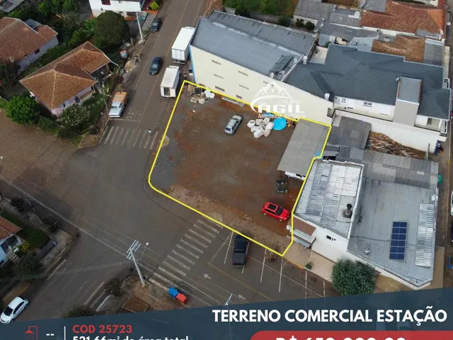 Imagem 1: Terreno Comercial, de Esquina, no Centro de Estação!
