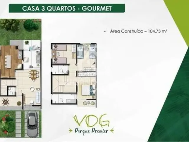 Imagem 3: Lançamento Casa Duplex 3 Quartos (Sendo 3 Suítes) Vog Parque Premier