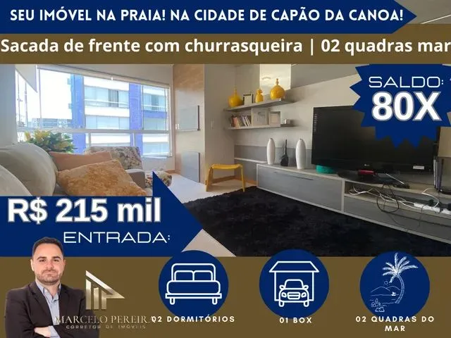 Imagem 1: 215 Mil no Ato e Saldo em 80X | 02 Dormitórios com Box