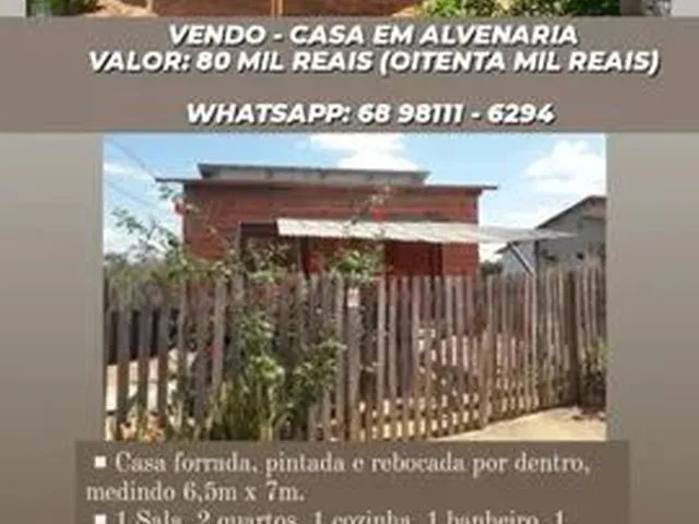 Imagem: Casa em Alvenaria no Floresta Sul