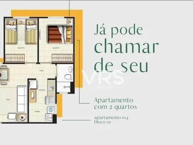 Imagem 4: Apartamento com 2 Dormitórios À Venda, 47 M² por R$ 250.000,00 - Ermitage