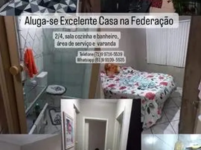 Imagem: Aluguel Casa Federação