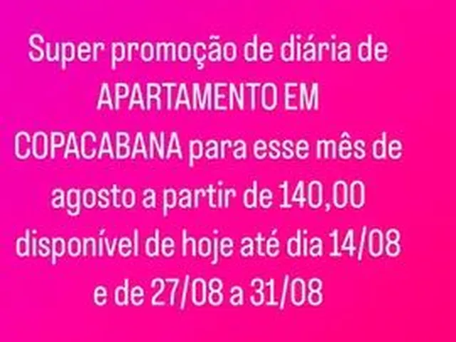 Imagem: Apartamento por Temporada em Copacabana
