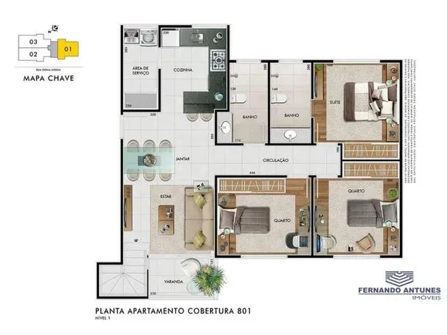 Imagem 1: Cobertura 3 Quartos, Uma Suíte no Padre Eustáquio