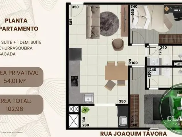 Imagem 12: Apartamento para Venda em Cascavel, Parque São Paulo, 2 Dormitórios, 2 Suítes, 2