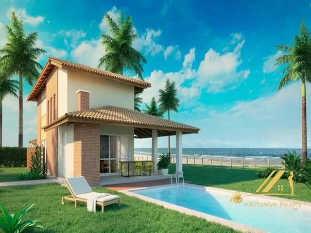 Imagem 1: Casa Beira Mar, 4 Suítes com Piscina, 236M2. Ponta de Inhambupe, com Total Infraestrutura