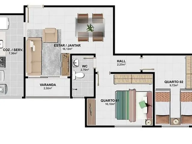 Imagem 6: Apartamento 2 Quartos - Propriá - R$ 130.000,00