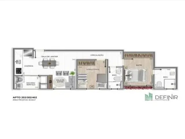 Imagem 5: Apartamento para Venda Tem 79 Metros Quadrados com 2 Quartos em Centro - Pinhais - Pr