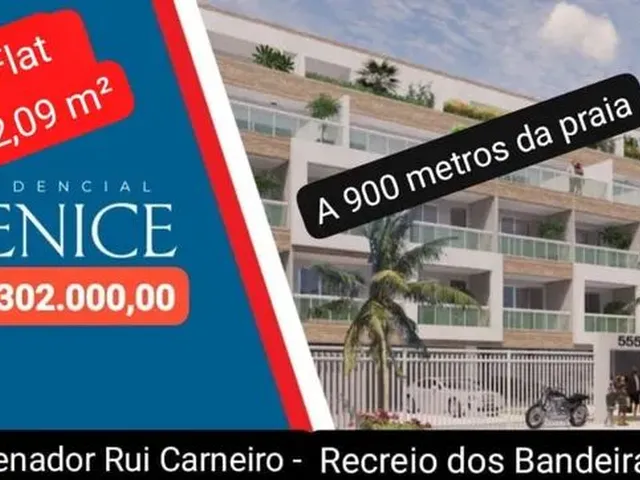 Imagem: Flat À Venda a 900 Metros da Praia