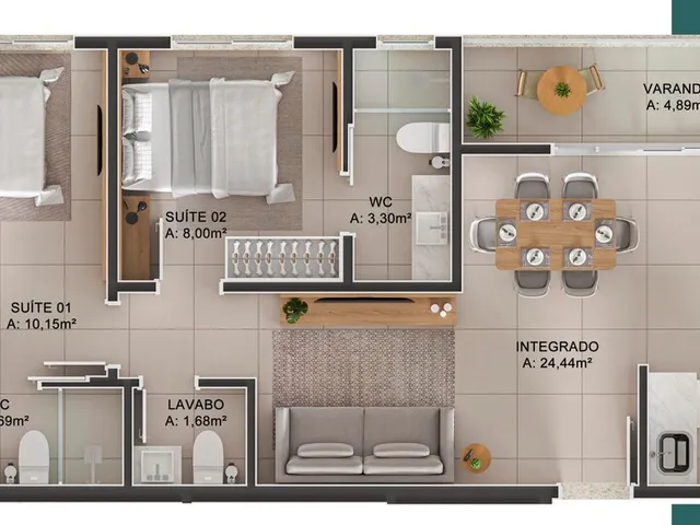 Imagem 12: Apartamento À Venda no Bairro Tabuleiro dos Oliveiras - Itapema/Sc