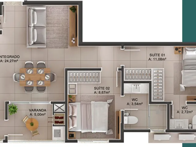Imagem 14: Apartamento À Venda no Bairro Tabuleiro dos Oliveiras - Itapema/Sc