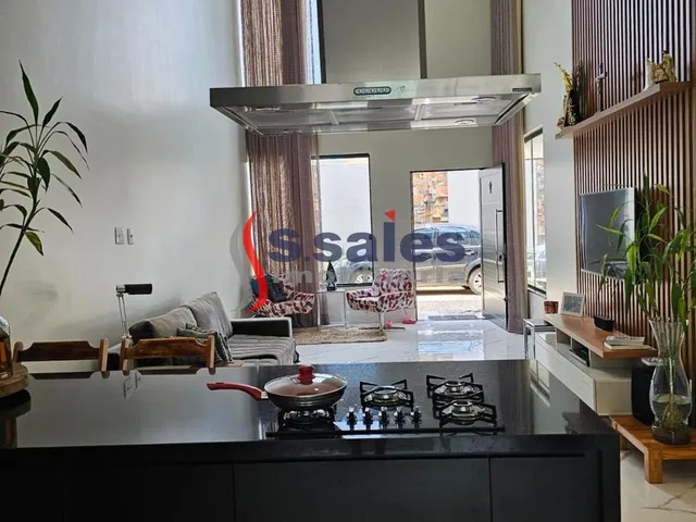 Imagem 9: Casa Moderna, 03 Suites, Dentro de Condominio, Pé Direito Alto, Piscina, Churrasqueira Em