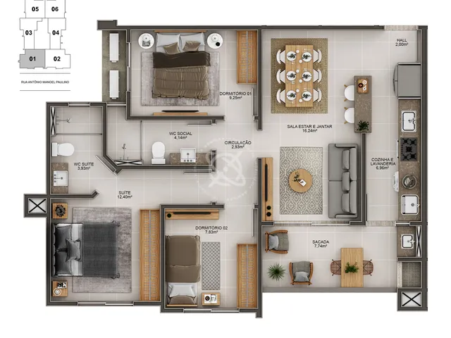 Imagem 14: Residencial Norton - 2 dormitórios sendo 1 suíte