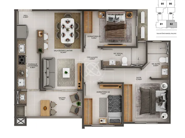 Imagem 8: Residencial Norton - 2 dormitórios sendo 1 suíte