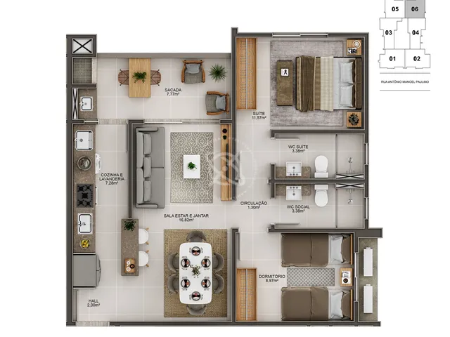 Imagem 4: Residencial Norton - 2 dormitórios sendo 1 suíte