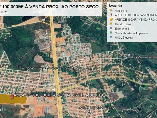 Imagem 3: Área de 100.000m² próximo a BR 010