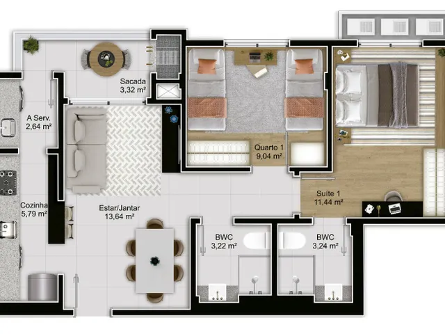 Imagem 3: Apartamento À Venda no Bairro Capoeiras - Florianópolis/Sc