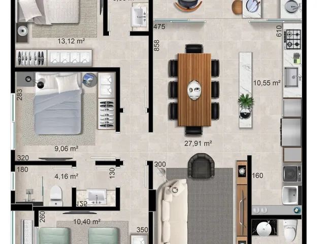 Imagem 4: Lumina - Apartamento à venda no bairro Bombas - Bombinhas/SC