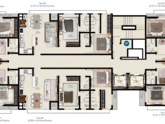 Imagem 5: Apartamento Padrão, 2 Dormitórios na Rua 898