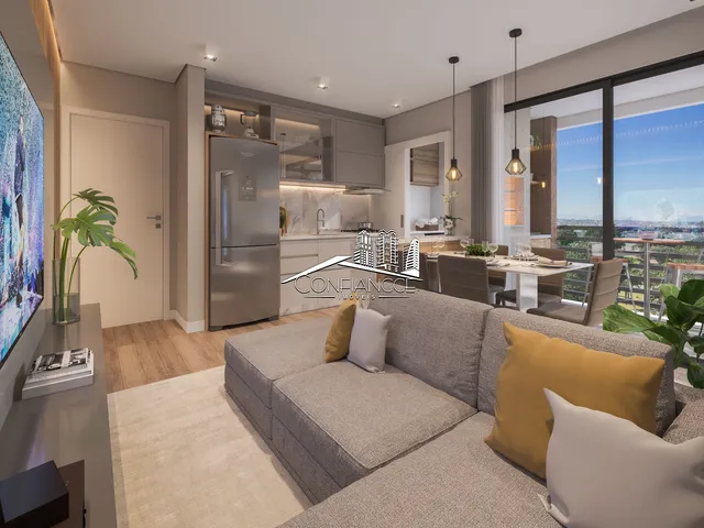 Imagem 2: Apartamento 2 Quartos e 1 Vaga de Garagem no Santorini Residence no Atuba em Curitiba/Pr