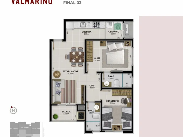 Imagem 7: Valmarino Residencial, 2 Dormitórios na Rua Maximiliano Gaidzinki