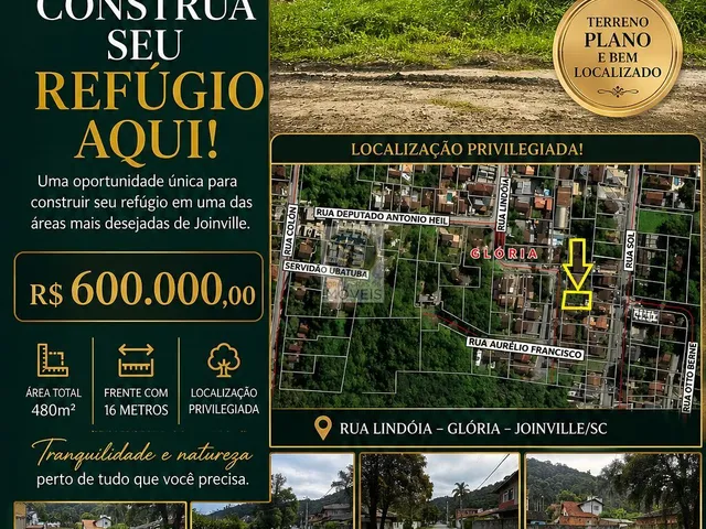 Imagem: Terreno Plano para Venda no Bairro Glória