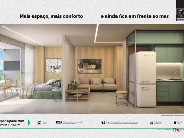 Imagem 14: Apartamento Studio na Praia de Armação em Salvador/BA. -´ART STUDIO !