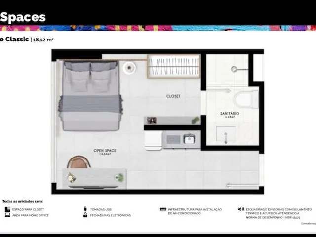 Imagem 6: Apartamento Studio na Praia de Armação em Salvador/BA. -´ART STUDIO !