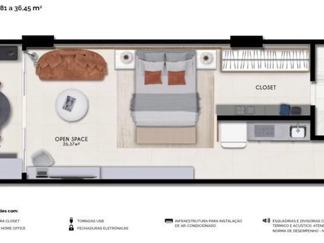 Imagem 12: Apartamento Studio na Praia de Armação em Salvador/BA. -´ART STUDIO !