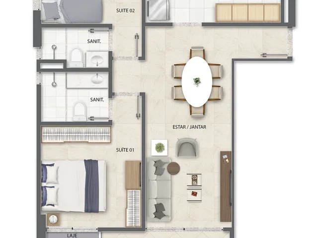 Imagem 6: Apartamento de 02 quartos com 2 suítes no Costa Azul - Harmony Residencial !
