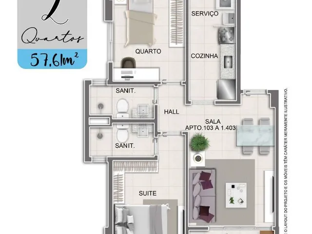 Imagem 8: Apartamento 02 quartos no Costa Azul, Salvador/BA - GRAFFITI RESIDENCE !