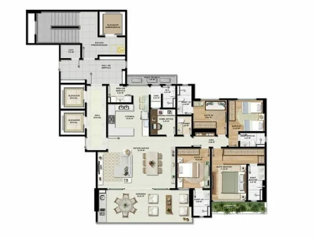Imagem 14: Apartamento 03 suítes no Caminho das Árvores