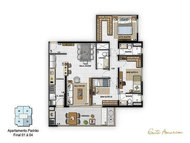 Imagem 13: Apartamento com 3 Dormitórios À Venda, 102 M² por R$ 750.000,00 - Centro - Nova