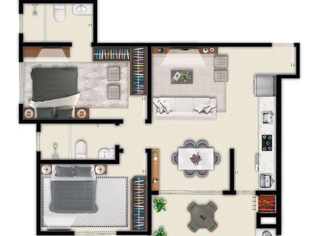 Imagem 3: Acqua - Residencial - Apartamento à venda no bairro Pagani - Palhoça/SC