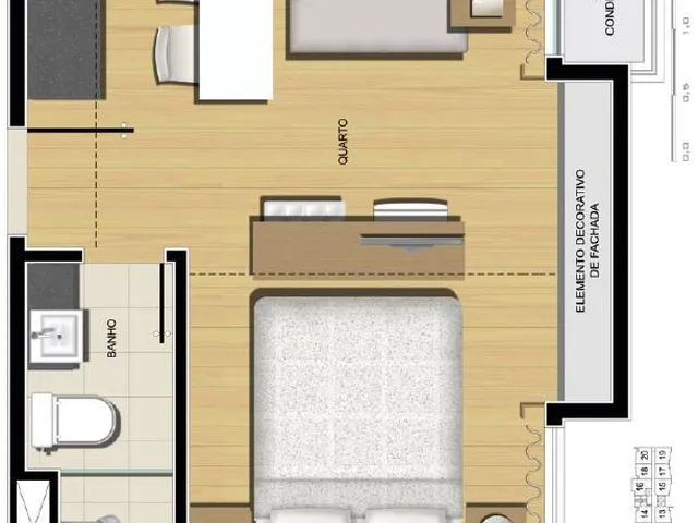 Imagem 1: S4 Apart Hotel 27M² Apartamento 1 Quarto Mobiliado Lazer Completo