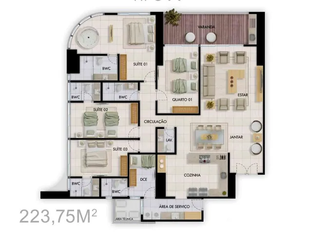 Imagem 14: Apartamento, 4 Quartos, Altiplano, Cabo Branco, Vista Definitiva, Mar