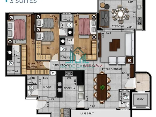 Imagem 6: Apartamento Ed Salt Venda com 3 Suítes Beira-Mar da Praia de Jatiúca, Maceió Alagoas