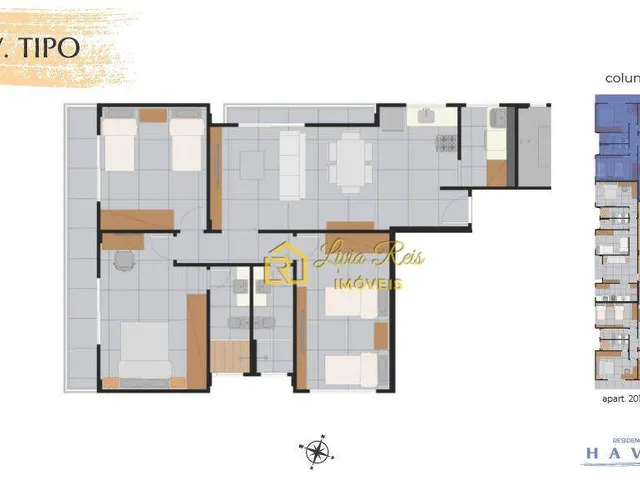 Imagem 4: Apartamento com 3 Dormitórios À Venda, 97 M² - Costazul - Rio das Ostras/Rj