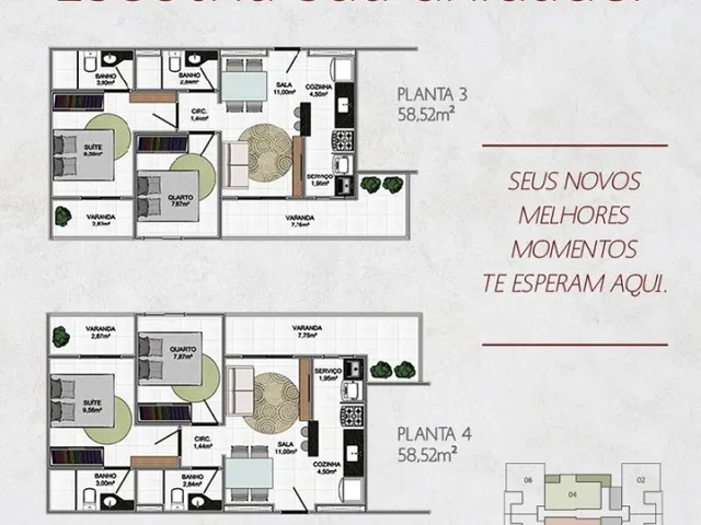 Imagem 4: Apartamento com 2 Quartos e 1 Suíte no Aribiri!