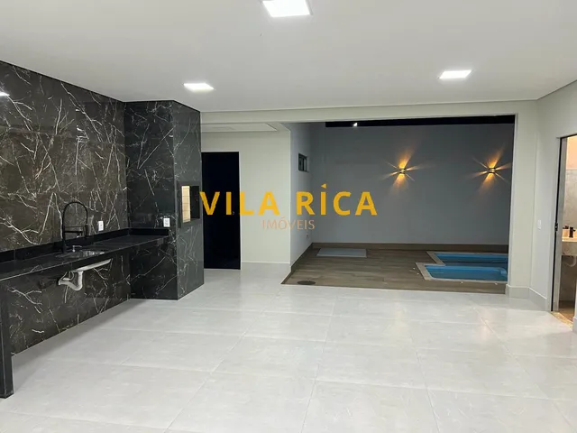 Imagem 11: Casa Moderna com 03 Suítes, Sala com 02 Ambientes, Churrasqueira, Piscina, Área Verde
