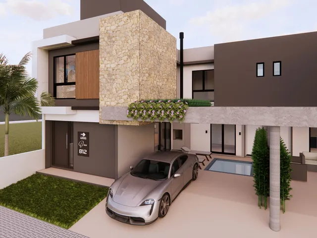 Imagem: A casa possui 3 Dormitórios, 2 Suítes, 3 Banheiros, 2