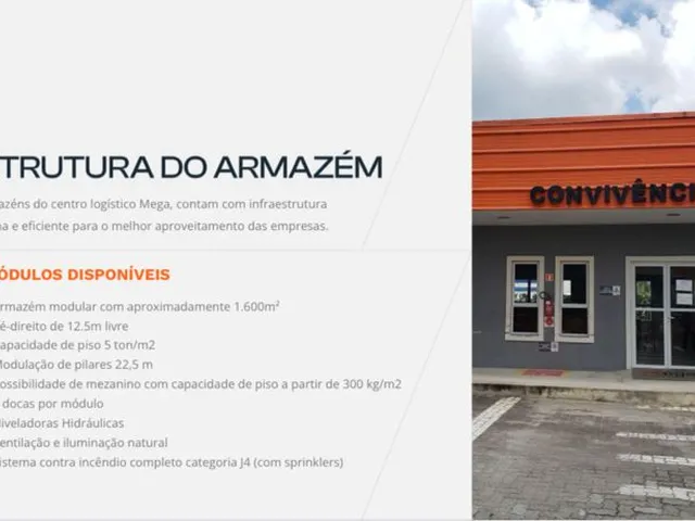 Imagem 8: Módulo em Condomínio Logístico para Locação em Itajaí-SC, com docas e niveladoras