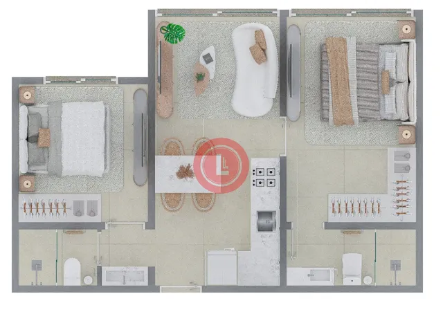 Imagem 12: Lançamento - Apartamento de 48 m2 e 2 quartos para venda no Centro de Imbituba/SC