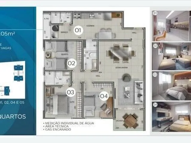 Imagem 2: Foz do Iguaçu apartamento que é um símbolo de muita elegância 3/4 quartos sendo 1