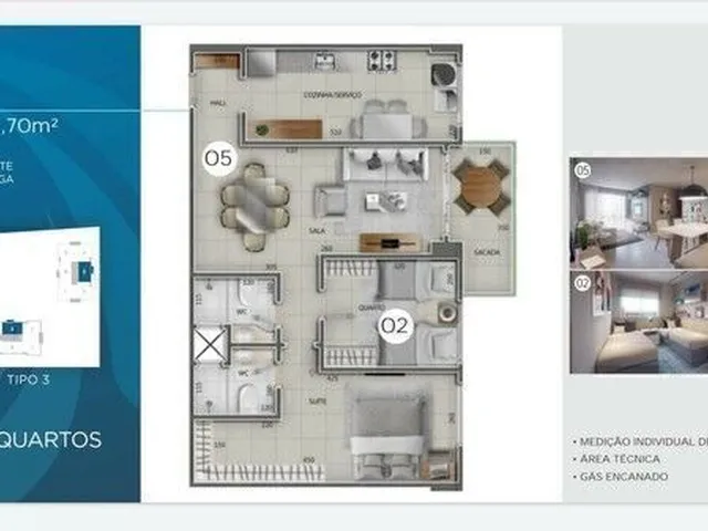 Imagem 15: Foz do Iguaçu apartamento que é um símbolo de muita elegância 3/4 quartos sendo 1