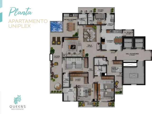 Imagem 11: QUEENS RESIDENCE - E localizado próximo à Praça Brasil, shopping centers