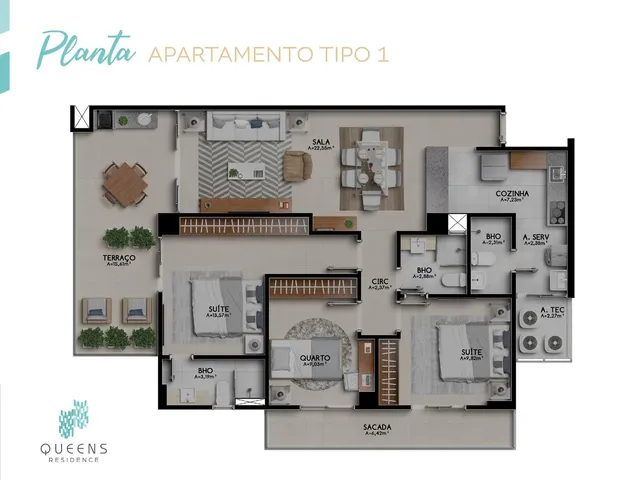 Imagem 12: QUEENS RESIDENCE - E localizado próximo à Praça Brasil, shopping centers
