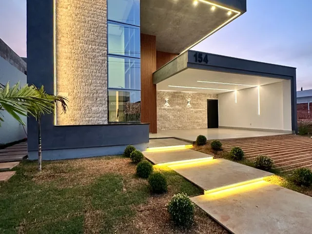 Imagem 2: Casa Térrea com 3 suítes, 4 vagas, Salas integradas, Área gourmet, Piscina no