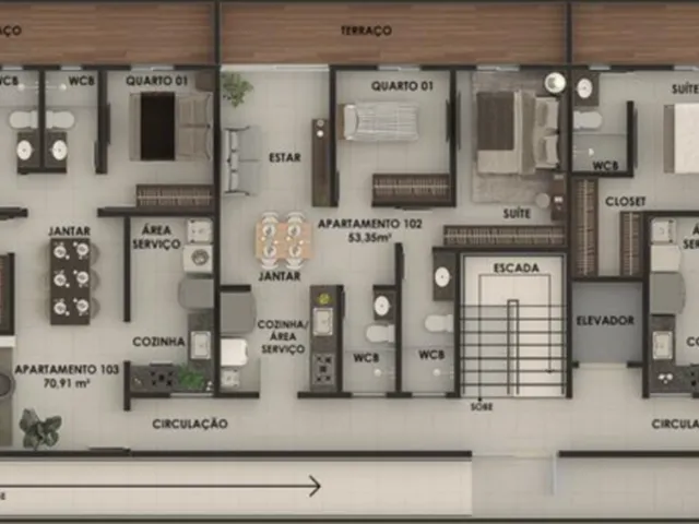Imagem 2: Raimundo Dutra Apartamento com 3 dormitórios