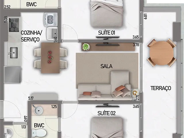Imagem 8: Bela Formosa Apartamento com 2 dormitórios
